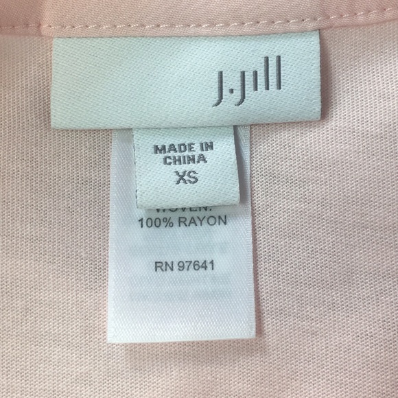 J. Jill Pink Button Tab Sleeve Round Neck Tunic XS - Picture 8 of 9